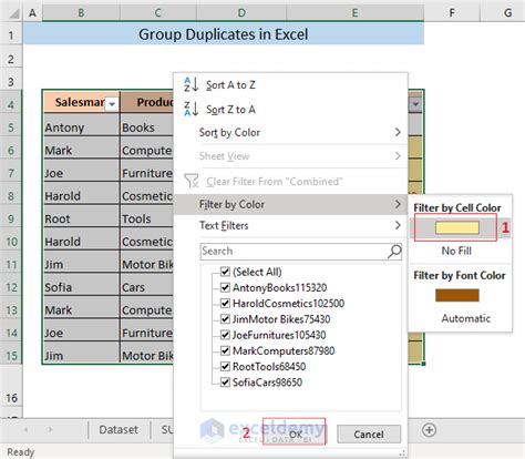 how to exclude duplicates in excel pivot table