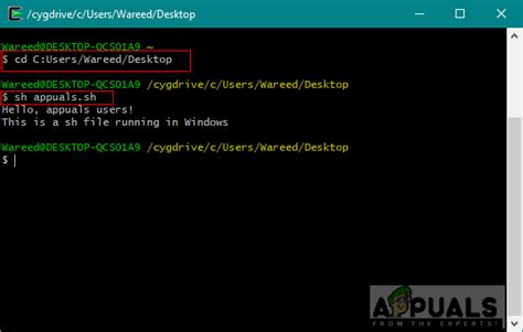 how to execute .sh file in windows powershell
