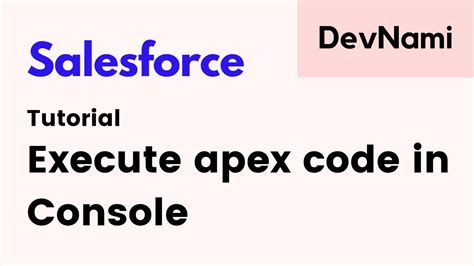 how to execute apex code in salesforce