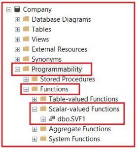 how to execute scalar valued function in sql server