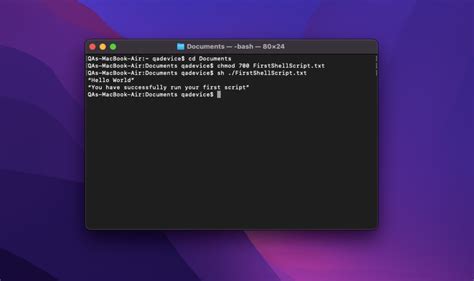 how to execute shell script mac