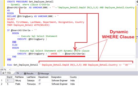 how to execute string query in stored procedure in sql server