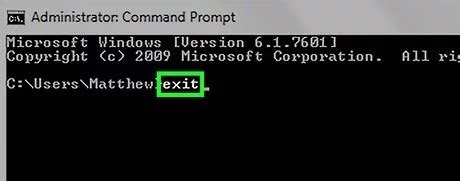 how to exit from cmd