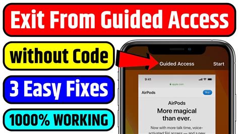 how to exit guided access on iphone without passcode