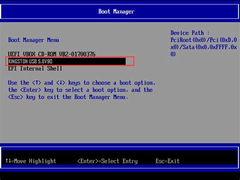 how to exit hp boot menu