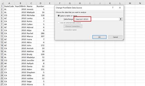 How To Expand Excel Pivot Table Range