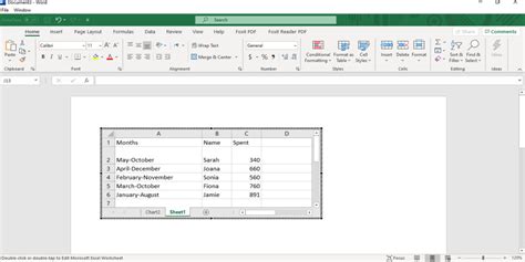 How To Expand Excel Table In Word