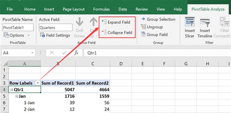 How To Expand Pivot Table In Excel