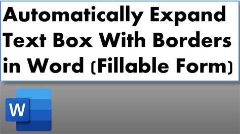 how to expand text box in word
