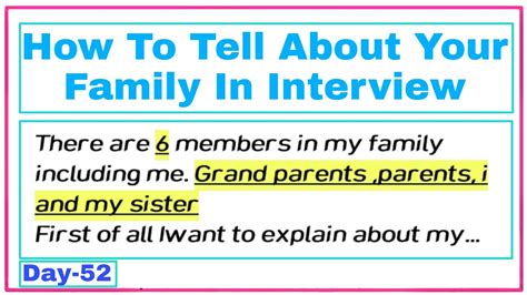 how to explain family background in interview sample answer