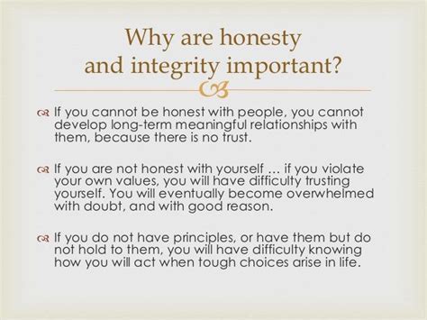 how to explain honesty in interview