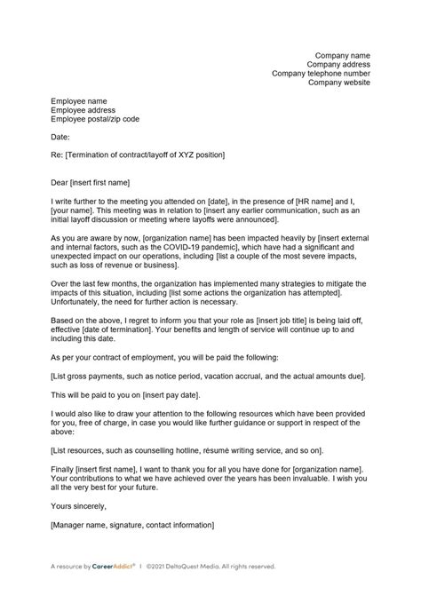 how to explain layoff in cover letter