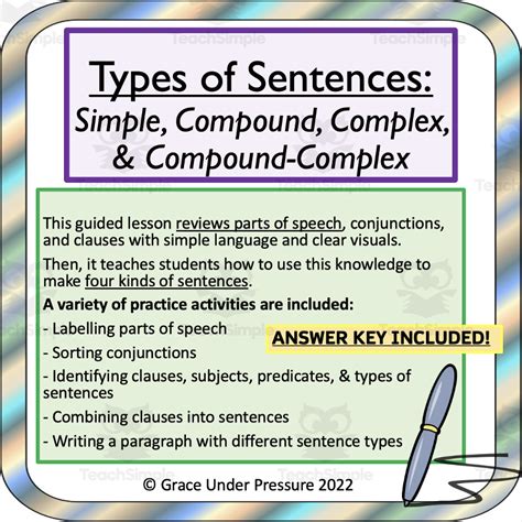 how to explain simple compound and complex sentences