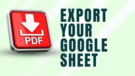 how to export a pdf from google sheets