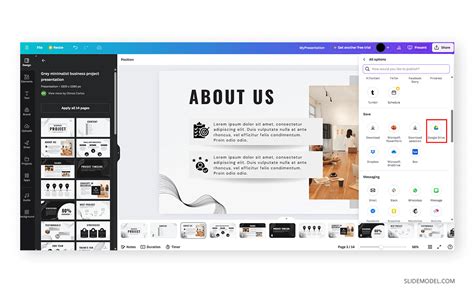 how to export a slide from canva to google slides