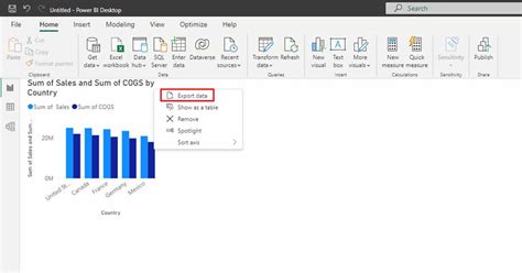 how to export all data from power bi to excel