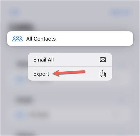 how to export contacts from email to iphone