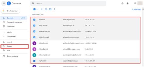 how to export contacts from gmail to csv file