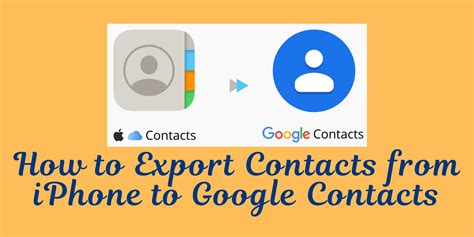 how to export contacts from iphone to gmail account