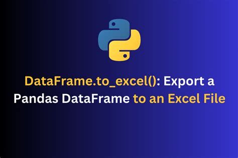 how to export data frame to excel in python