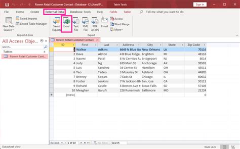 how to export data from access to excel without limit