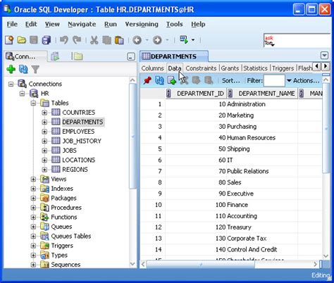how to export data from excel to oracle table using sql developer