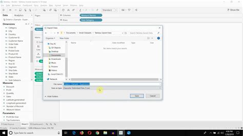 how to export data from excel to tableau
