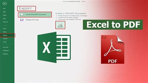 how to export data from pdf form into excel