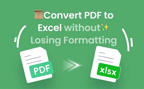 how to export data from pdf to excel without losing formatting