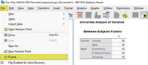 how to export data from spss to excel file