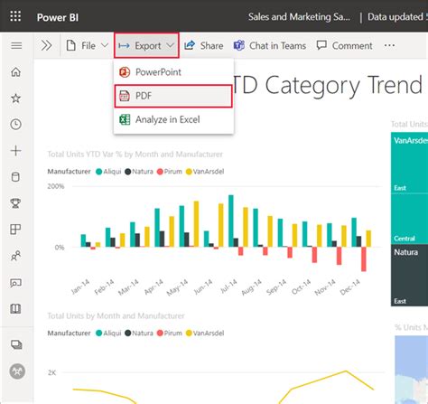 how to export data model from power bi to excel
