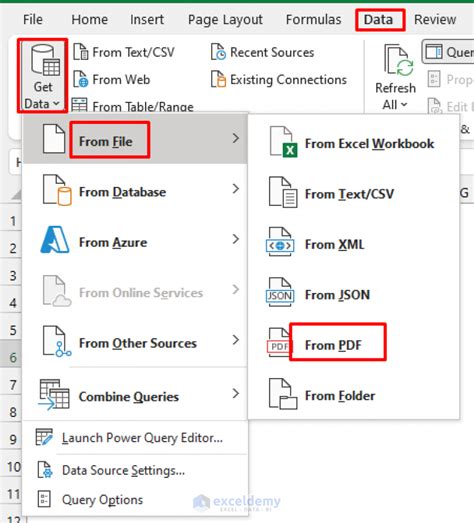 how to export data to excel from pdf