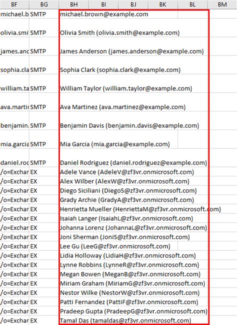 how to export email address list from excel to outlook