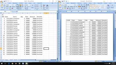 how to export excel data into word template