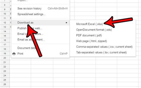 how to export excel from google sheets