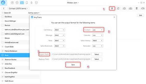 how to export icloud contacts into excel