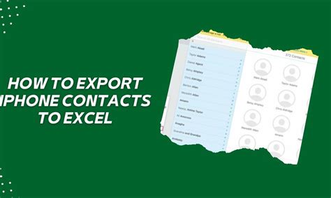 how to export iphone contacts to excel file