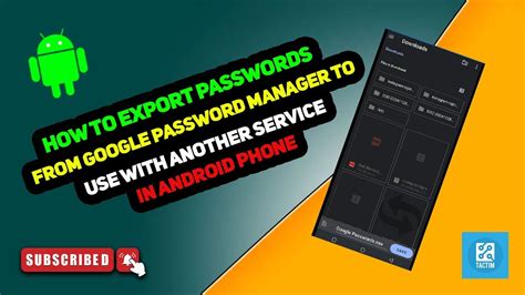 how to export passwords from google password manager