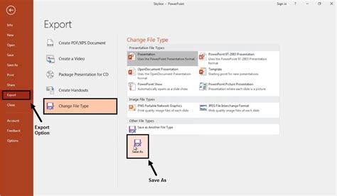 how to export powerpoint slides to jpeg