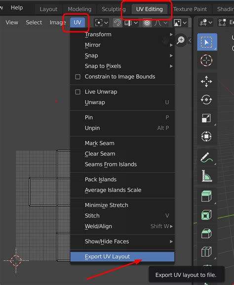 how to export uv map as image blender