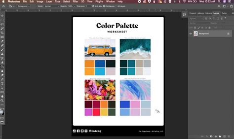 how to extract a color palette from an image in photoshop