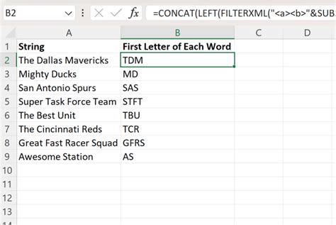 how to extract a letter from a word in excel