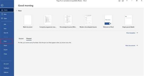 how to extract a page in word document