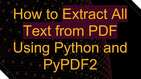how to extract all text from pdf python