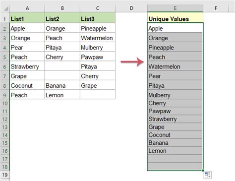 how to extract data from multiple columns in excel