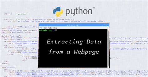 how to extract data from web page using python