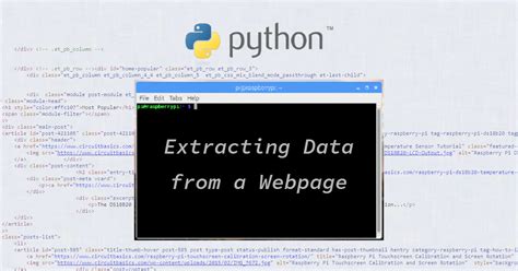how to extract data from webpage using python