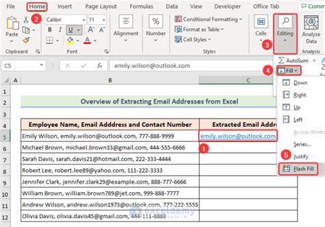 how to extract email address in excel