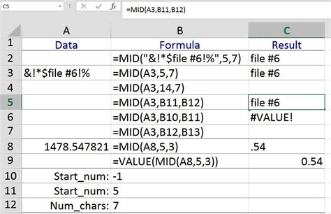 how to extract middle value in excel