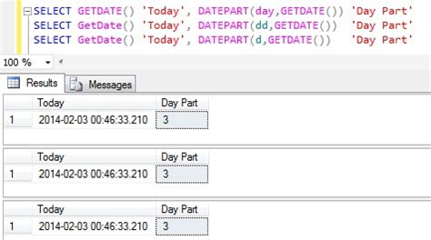 how to extract month and day from date in sql